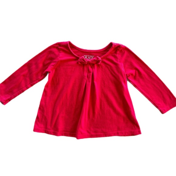 Children’s Place & Joe Fresh Girls Red Christmas Long Sleeve Tee Shirt Bundle - Picture 2 of 5